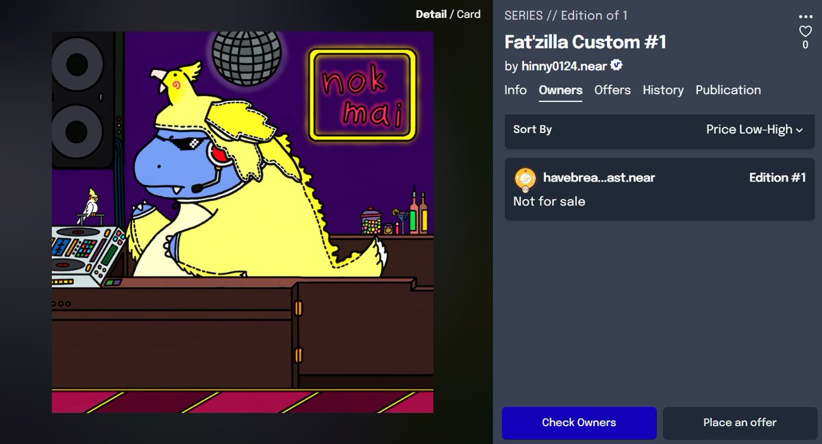 ProjectFatzilla's tweet image. เสร็จแล้วคร้าบบบบบบบบบ
สำหรับงาน Custom ชิ้นแรกของคอลลลลล
สำหรับใครพลาดกิจกรรมไป รอเดือนหน้าน้าาาาาาาา

หรือถ้าใครอยากได้เลย ไม่อยากรอ ก็ไปดูได้ที่ Paras นะครับ
งานเก่ายังมี งานใหม่ยังไม่มา555555
paras.id/collection/fat…  

#NFTCommunity #NFT #nftart #NFTTHAILAND #NFTThaicommunity