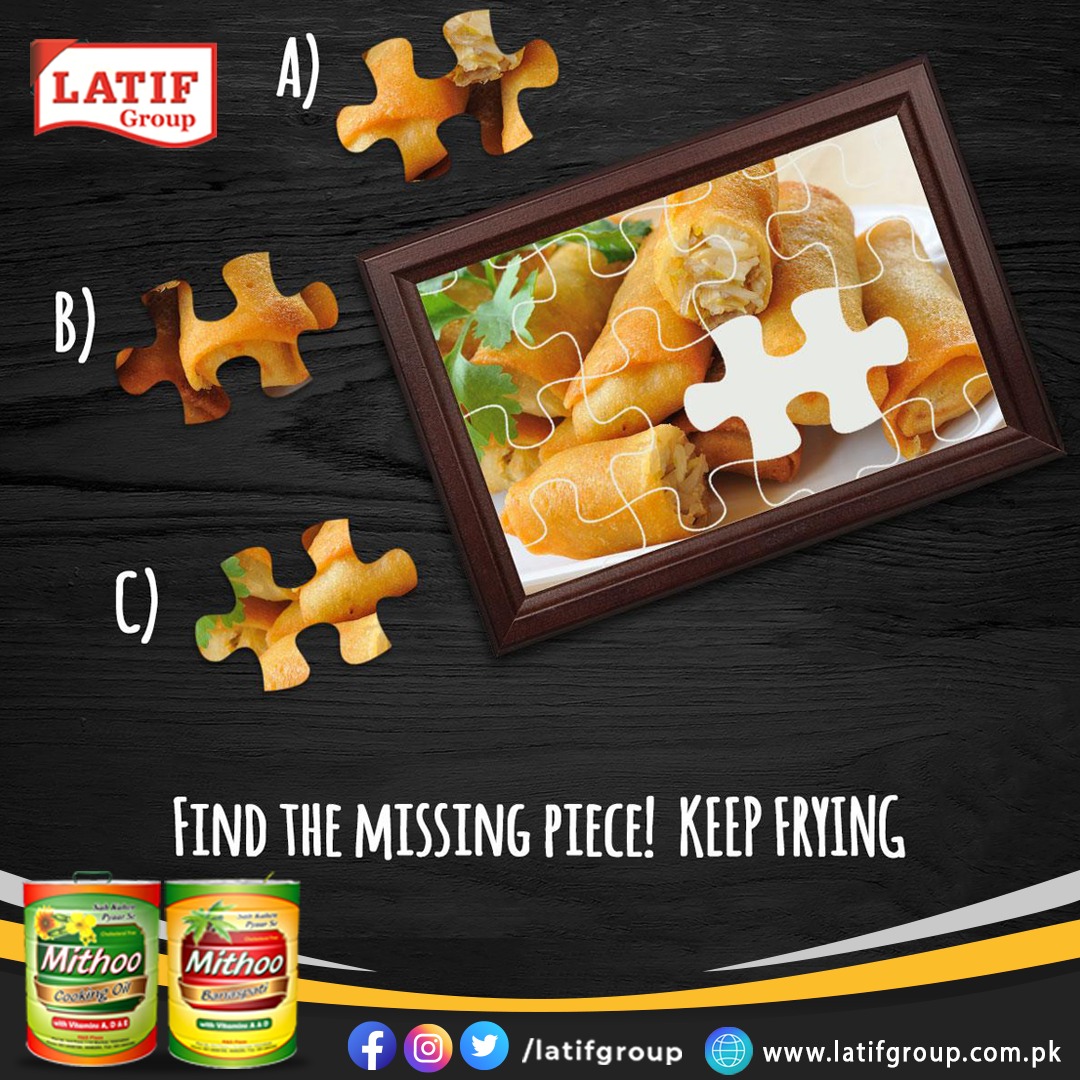 LatifGroup1's tweet photo. There's a piece missing from this delicious platter of spring rolls! Can you figure out which piece it is? #food #KeepFrying https://t.co/niMQkIcpeV