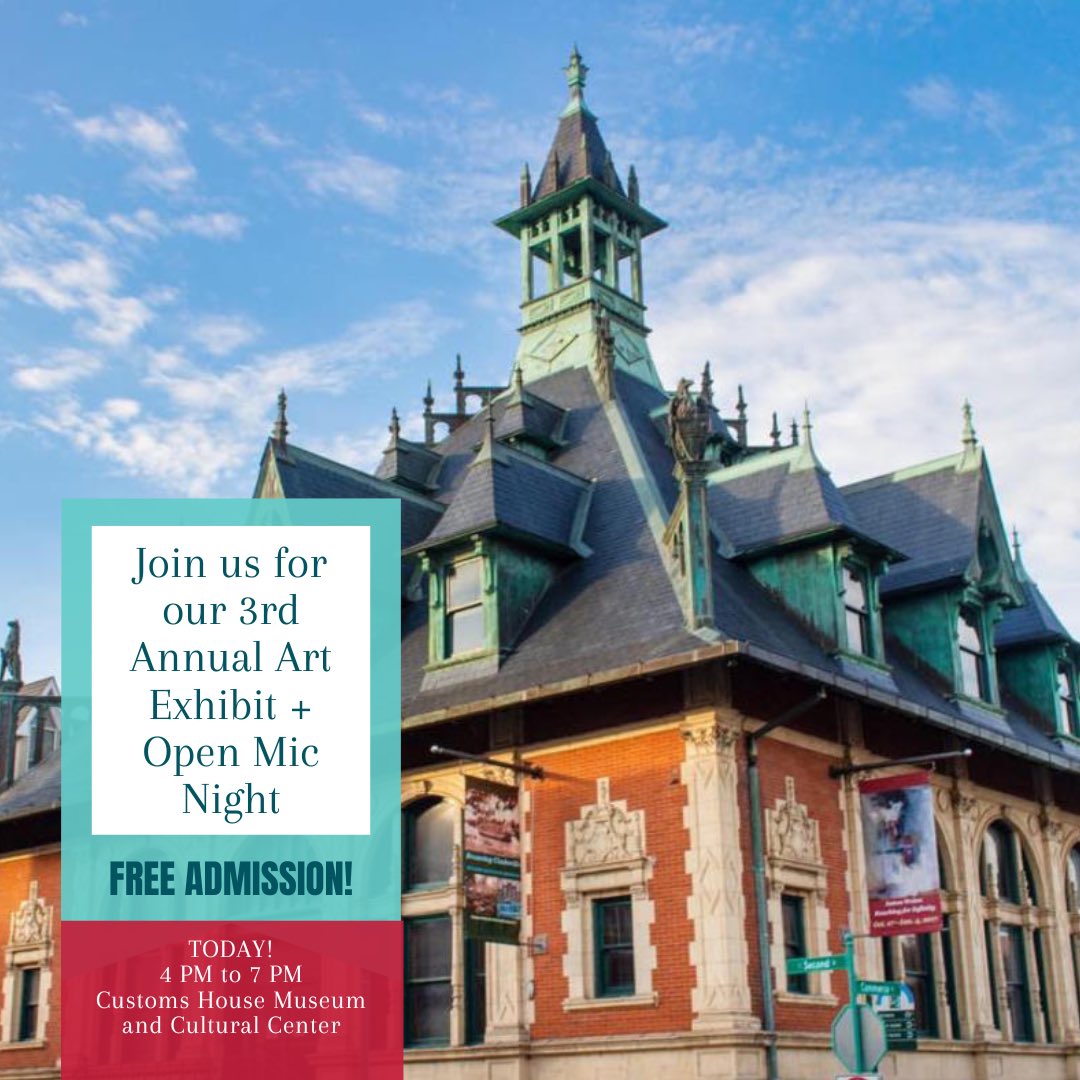 TODAY! 3rd Annual Art Exhibit + Open Mic Night ✨Free Museum Admission for all APSU affiliates and food for the first 50 guests!