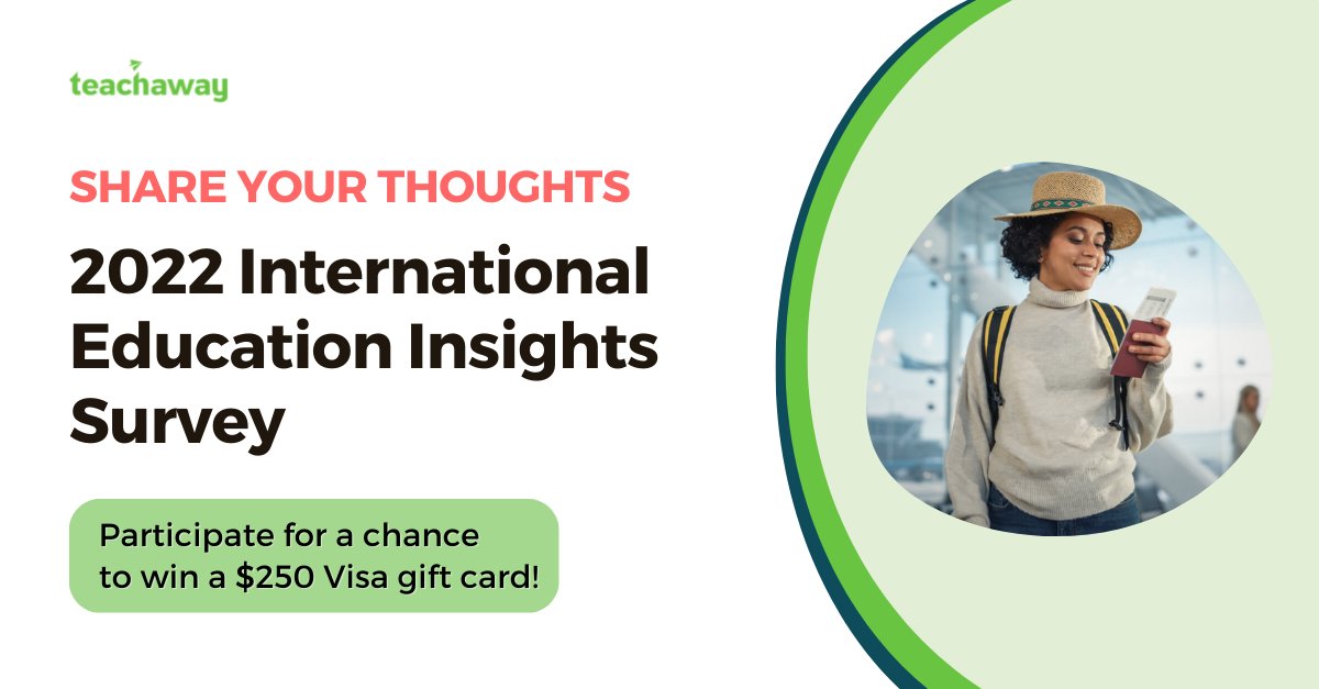 Your opinion matters! Share your thoughts on education in our survey for a chance to win a $250 Visa gift card.

We want to hear from teachers working at home and abroad – or those searching for work.

👇 Take our survey before October 31. 
surveymonkey.com/r/IERR2023