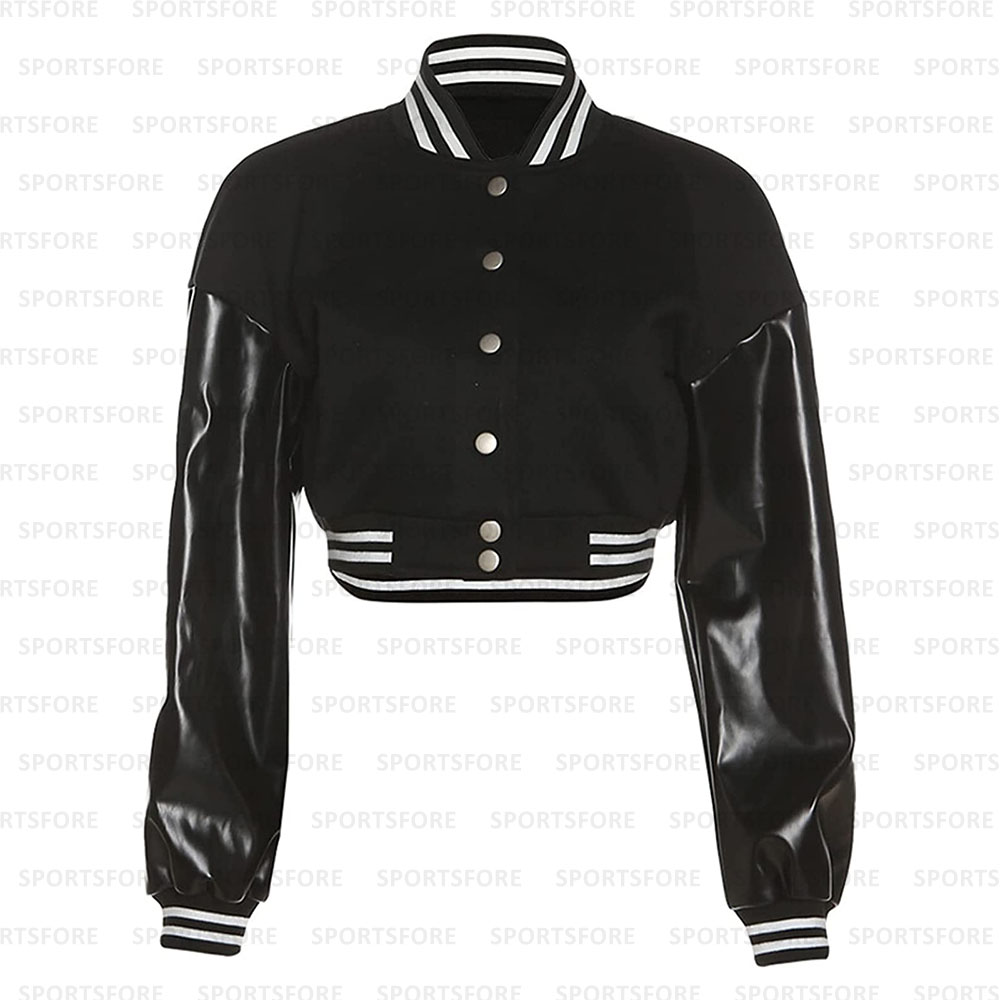sportsfore's tweet photo. Women Cropped Leather Sleeve Varsity Letterman Baseball Jackets

For Order or Inquiry Please Contact us
https://t.co/uTP8ZWCJgZ

#sportswearmanufacturer #manufacturer #sportsfore  #croppedvarsityjacket #womenjacket #cropjacket #cropvarsityjacket #baseballjacket #VARSITYJACKET https://t.co/6eFTeFwOMh