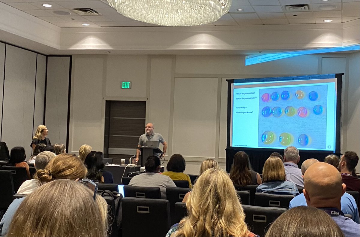 SueOConnellMath's tweet image. Having fun thinking like a kindergartener in ⁦@teedjvt⁩ and ⁦@MarlowMathVT⁩ session on the power of a math launch! #ncsm22 ⁦@MathEdLeaders⁩