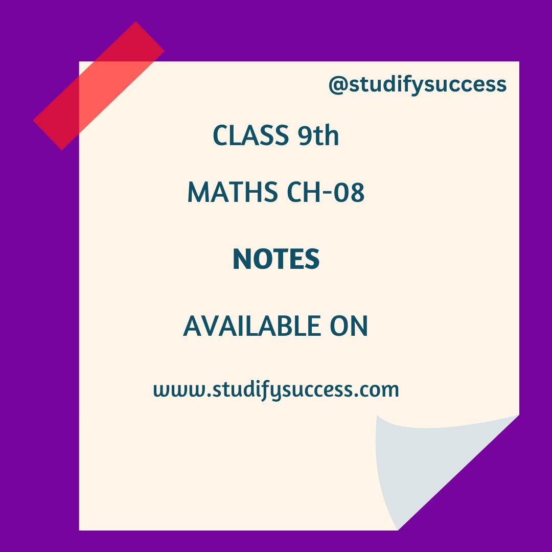 webdeveloperak's tweet image. #studifysuccess #notes #class9maths
studifysuccess.com