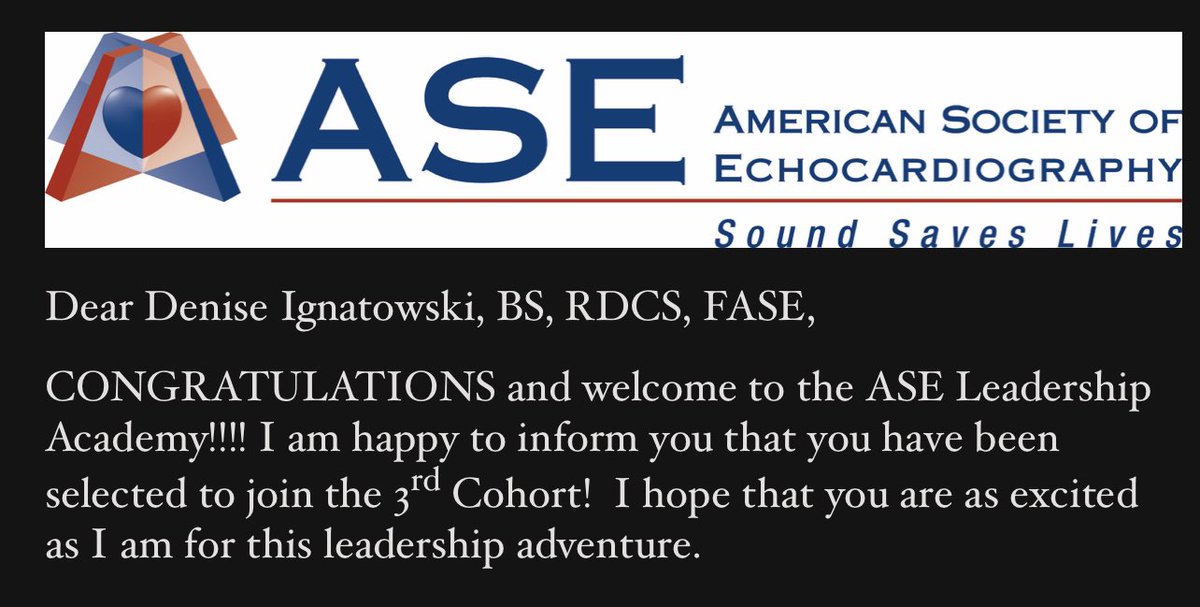 Absolutely elated to be joining the 3rd Cohort of @ASE360 Leadership Academy!🫀What a special honor to be a Sonographer among this impressive group! Thank you to all of my mentors who have helped me see this moment @BijoyKhandheria @renujain19 @AJamilTajik @EchoUmland @carolKCM