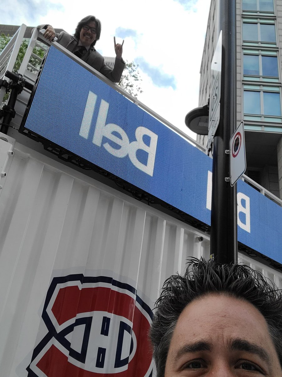 AlPaquette365's tweet photo. @JohnLuTSNMtl My aweful selfie skills will never take away this moment. Good luck sir... it just wont be the same... #goat #johnlu #habscupfinals #habs https://t.co/3ra61awrdY