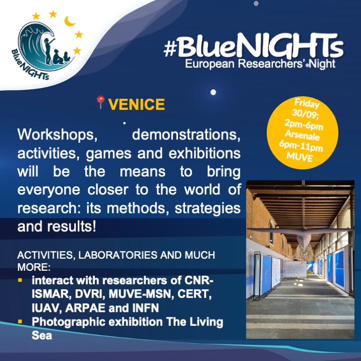Bluenights_eu's tweet photo. Our Italian location will take place in Venice at Arsenale (14-18) and the Museum of Natural History "Giancarlo Ligabue" (18-23)🌊
#EuropeanResearchersNight #MSCANight #blueNIGHTs #bluenightseu #oceanliteracy #Venice #Italy #wave #blueroom #europe #researcher #reserchersnights https://t.co/gyk8cjg8fg