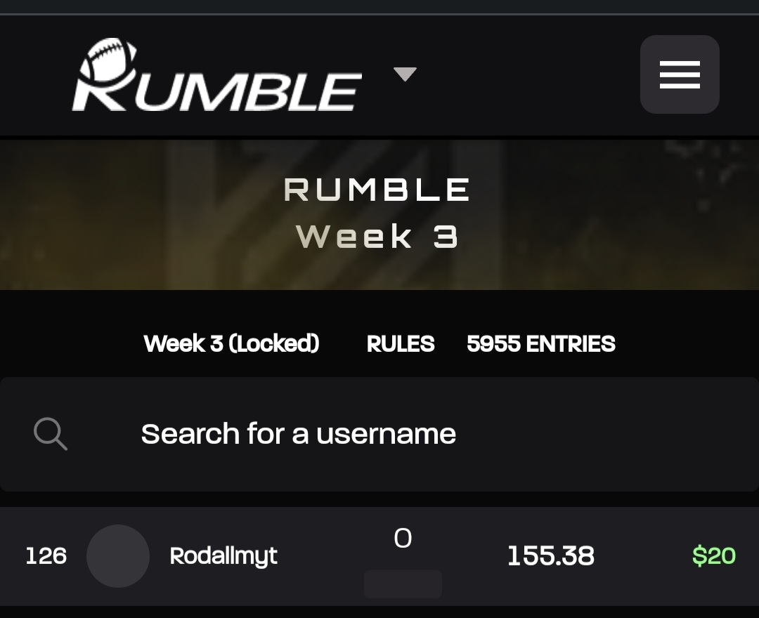 My first finish in the $ <a href="/OwnTheMomentNFT/">Own the Moment</a> <a href="/NFLALLDAY/">NFL ALL DAY</a> #LetsGo