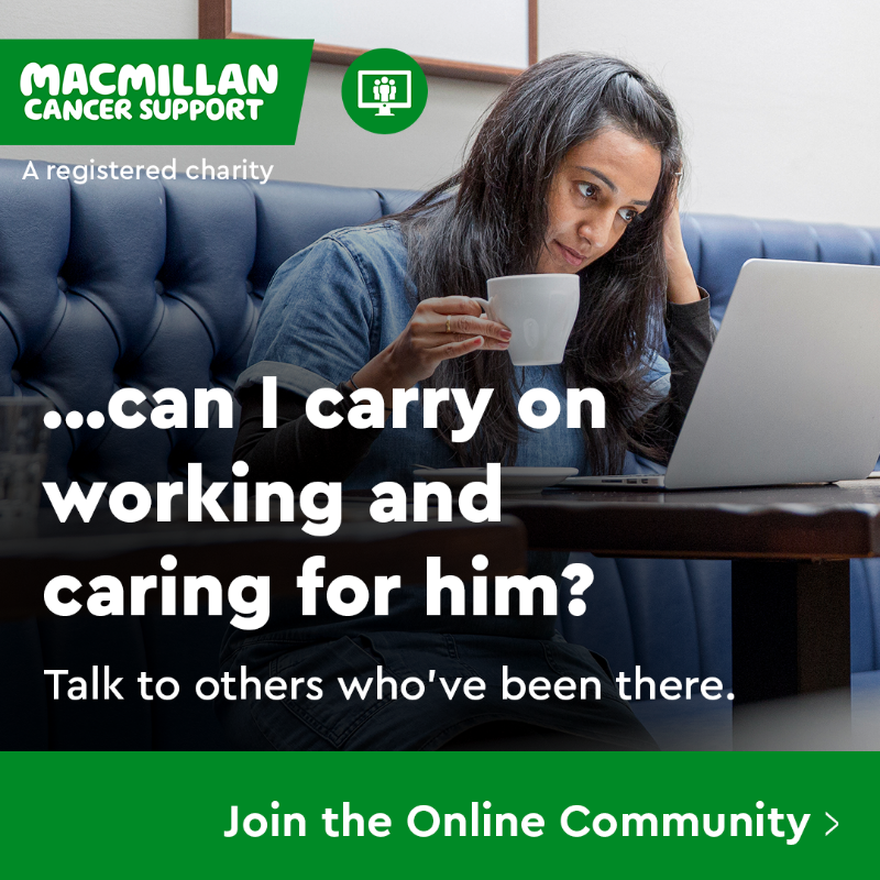 macmillancancer's tweet photo. Questions about caring for someone with cancer? The Macmillan Online Community is here, 24/7. Sign up today and talk to others who have been there too, like our Online Community Member Kiran.