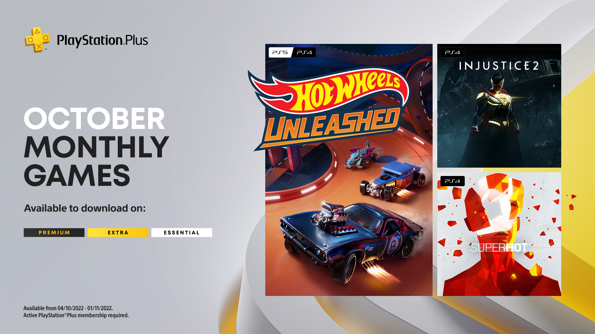 Available for PlayStation Plus Essential, Extra and Premium members. Monthly Games lineup available from October 4 to November 1.