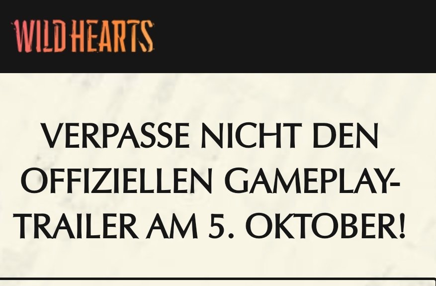 Makes87's tweet photo. Nächster #PlayWildHearts Trailer schon am 05.10. 👀 https://t.co/WlSPfaRO3D