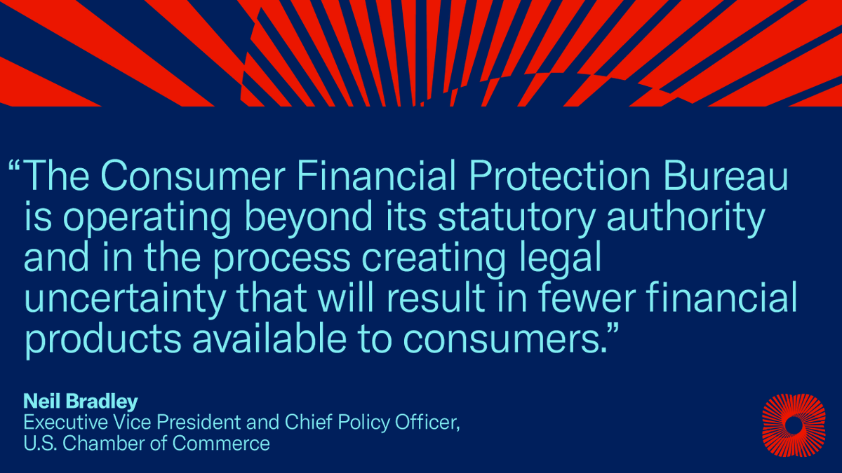 U.S. Chamber on Twitter "Recent actions from the CFPB go beyond what