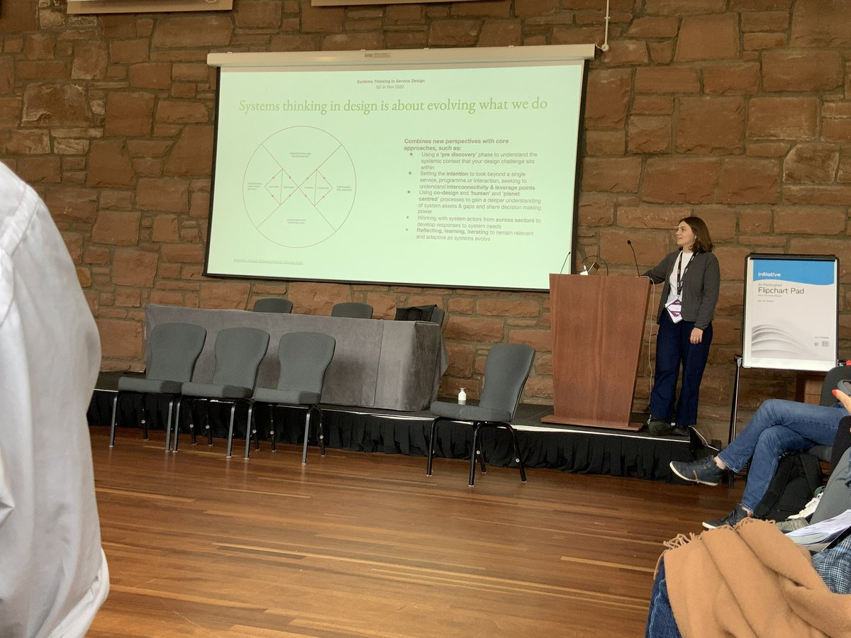 _McG7_'s tweet photo. Great to hear from @Zo_Pro and India Roche on Design for Social Impact and sharing their experience of systems thinking in action and how we might build a community of practice. Also some great chat and connections made in the campfire session at the end. #SDinGov https://t.co/6kypEirrz9