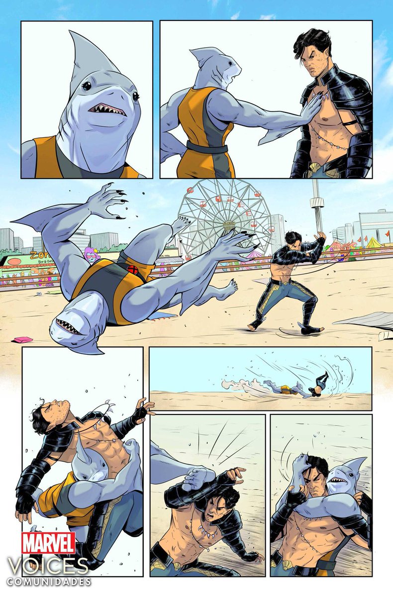 yasfmart's tweet photo. Summer is my favorite season! 🇵🇷☀️
Shark Girl’s Day Off is featured in Marvel’s Voices: Comunidades! Out today! I keep saying it but being a part of this book alongside talented creators is a dream come true! 

Written by @zlikeinzorro | illustrated by me | colors by @frankhorlw https://t.co/URA6ZPCCYN