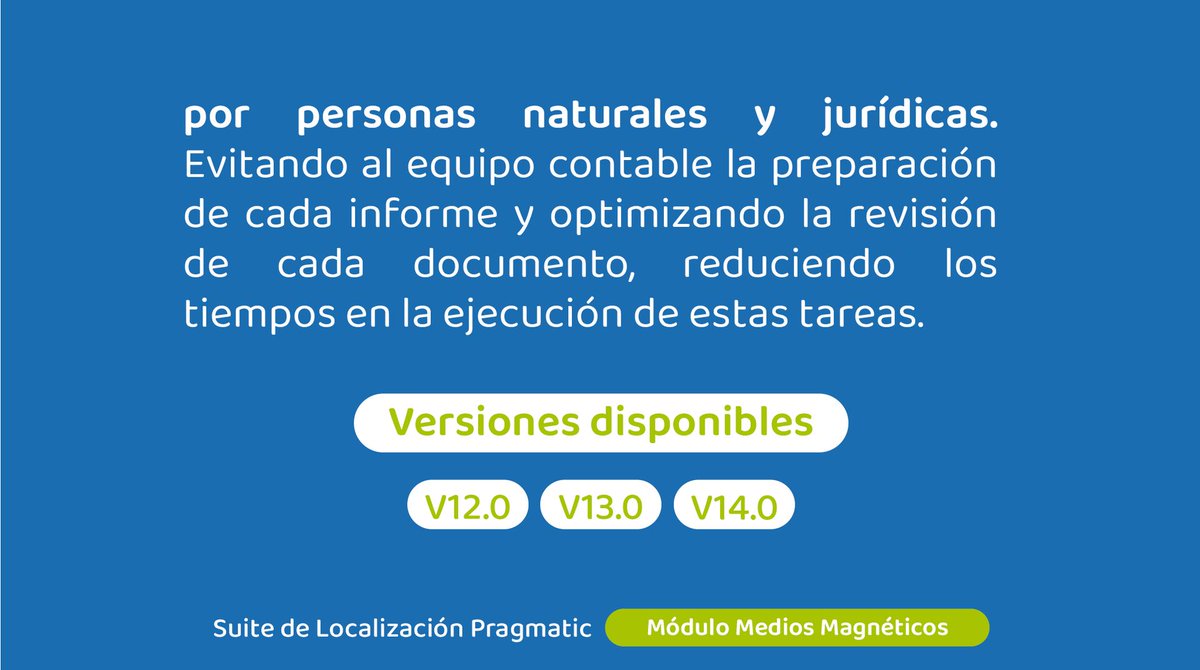 pragmaticsas's tweet photo. Nuestra Suite de Localización cuenta con el Módulo de Medios Magnéticos para Odoo Enterprise. ¡Optimiza el tiempo de tu equipo contable! 🧐

Contacta a nuestro equipo de ventas al WhatsApp: https://t.co/sbqr4djj6o 

#Odoo #Exogena #MediosMagneticos #DIAN https://t.co/C7bHs9qbvo