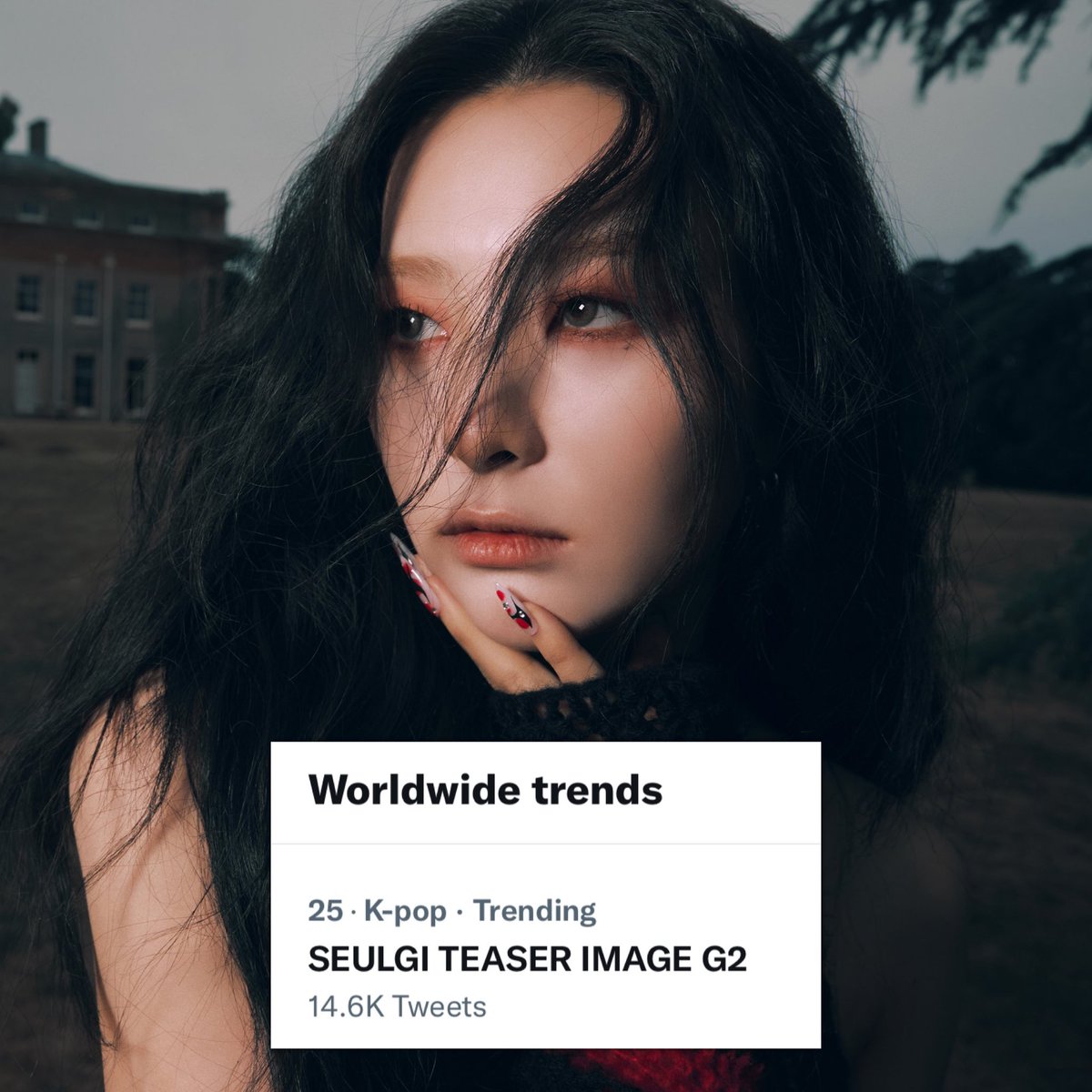 seulgi_charts's tweet photo. SEULGI TEASER IMAGE G2 is trending #25 Worldwide on Twitter.

#SEULGI #28Reasons https://t.co/5QhZKO81cx