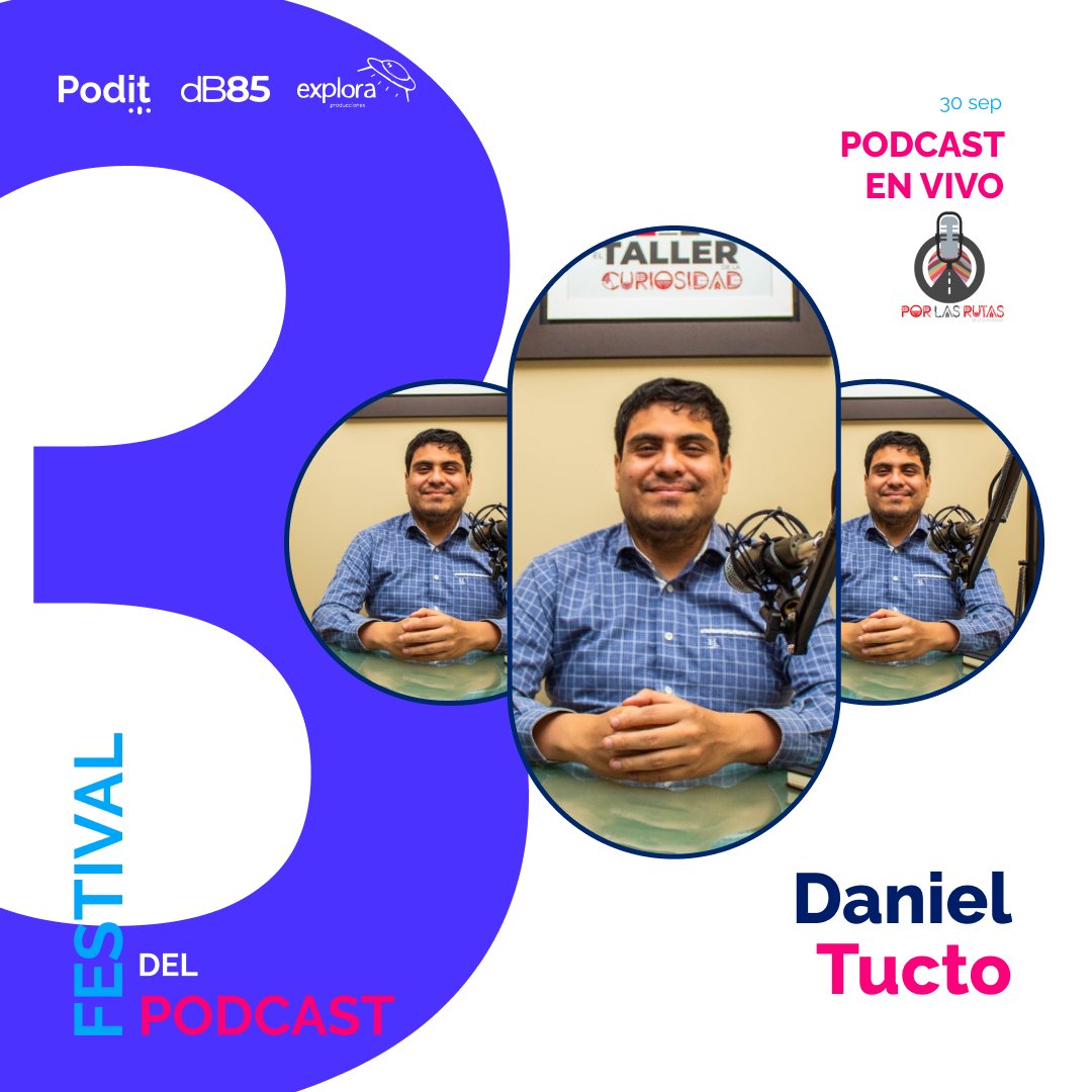 porlasrutas1's tweet photo. El evento es organizado por #ExploraPodcast con motivo del Día Internacional del Podcast. Para asistir, solo tienes que llenar el siguiente registro. ¡Nos vemos el viernes!
Link de registro⬇️
https://t.co/d8oBydnv4y https://t.co/Iw9IjAIevt