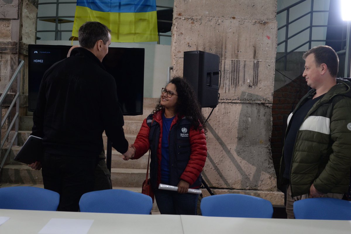 WHOUkraine's tweet photo. WHO reps met with Minister of Health of 🇺🇦 @liashko_viktor and international organizations to discuss the provision of humanitarian aid to newly accessible areas in #Ukraine.

🤝WHO continues to work with @MoH_Ukraine on health system recovery. https://t.co/He2RAS4R8N