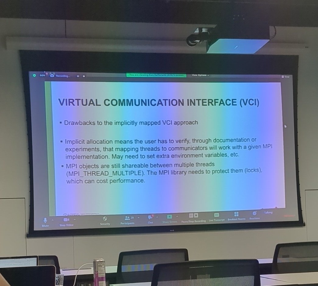 NaliniK06051863's tweet image. Ken Raffenetti and colleagues are trying to solve a hard problem with MPIX_STREAM #ixpug #hpc #hpcai