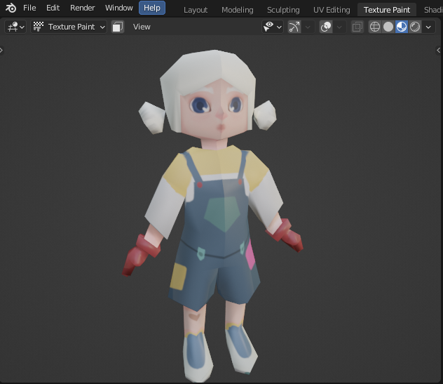 AlisonDesignIt's tweet photo. A WIP - I am having a BLAST doing some retro #lowpoly PS1-style modelling and #texturepainting in Blender https://t.co/QwU5YQvUCs