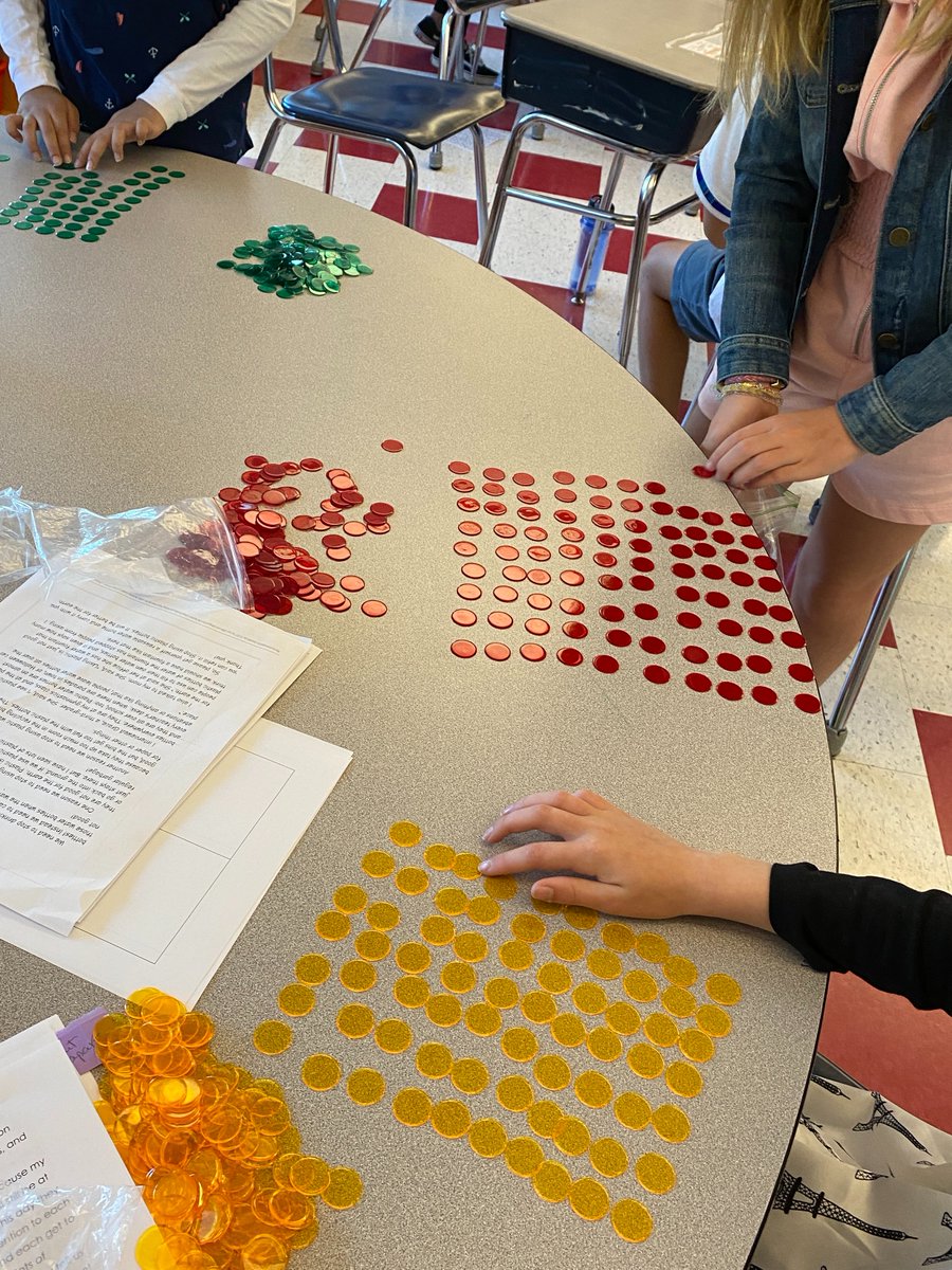 RawdingMolly's tweet photo. Impromptu #CountingCollection with gr4 kids - I needed clear chips counted - and they were thrilled to help! Love how they noticed how others counted and were inspired by different ways to orgazine & count!
#JoyinLearningMath @FiskeMath @FiskeSchool https://t.co/rLNXWjcOqO