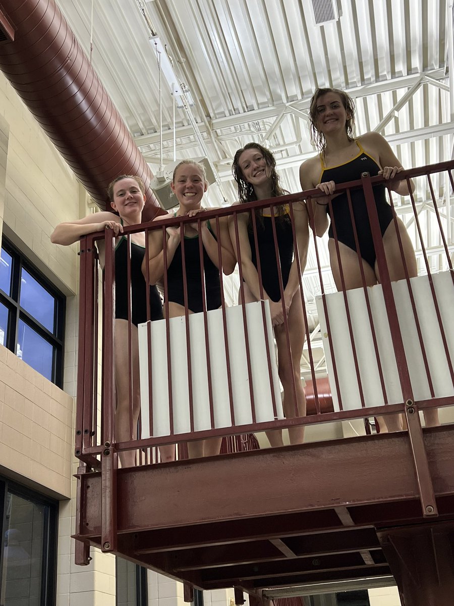 sms_rams_swim's tweet photo. Thank you for Pinking Out the Varsity Lady Rams swim meet last night. Victory over ❌uron, trips down the water slide, Coach jumps in the pool and two Hoco proposals! #BOTF #WARH 💚💛🐏💗 https://t.co/MXsWboXbCZ