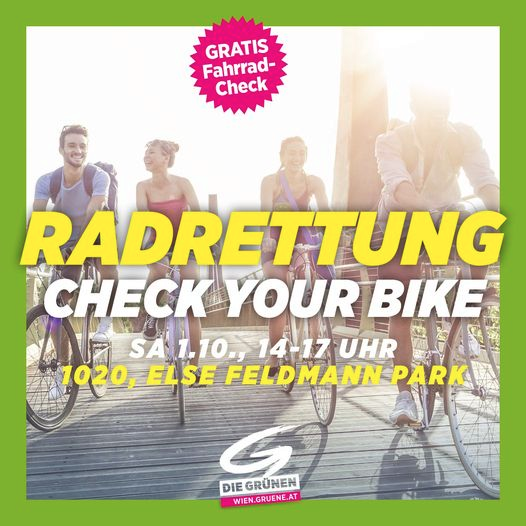 wolf_kamp's tweet photo. Am Samstag kommt die Grüne #Radrettung heuer zum letzten mal in die #Leopoldstadt!
Komm von 14-17 Uhr mit deinem Fahrrad in den Else Feldmann-Park und lass es von unseren Mechaniker:innen durchchecken. Alles kostenlos! @grueneleo @bernhard_seitz
https://t.co/Dw4TEgvhEu https://t.co/bmJJOh9pc5