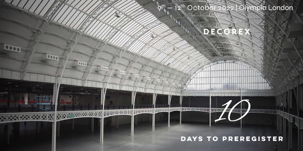 EPOCBeds's tweet photo. Just 10 days left to pre-register! We're looking forward to exhibiting at 
@Decorex_Intl
 - the ultimate destination for high-end interiors at 
@olympia_london
 from 9th-12th October 2022. Free visitor registration: https://t.co/9wg7K9iiyb https://t.co/bKXQMmrpIm