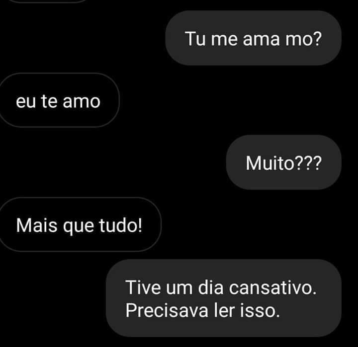 é sobre ter alguém que: