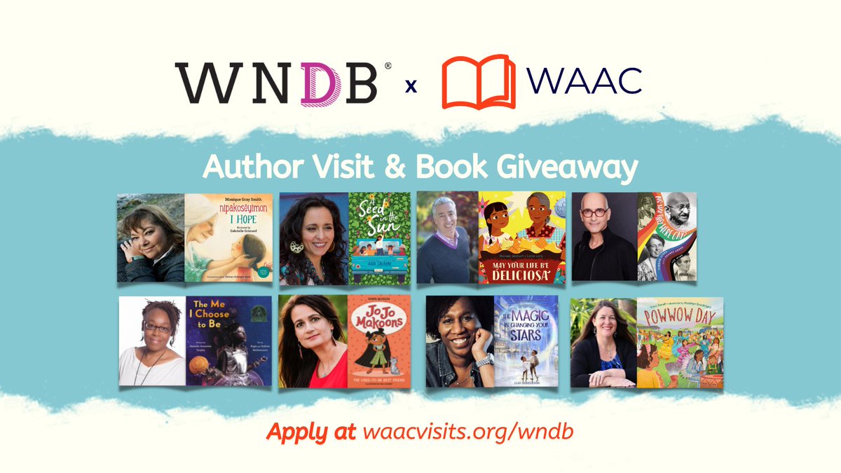 We Need Diverse Books (@diversebooks) on Twitter photo WNDB is thrilled to team up with <a href="/WAACvisits/">Writers & Artists Across the Country</a> for an exciting Authors in the Classroom giveaway! Educators are invited to enter to win an author visit AND books for your students, classroom, or library. Apply: waacvisits.org/wndb WNDB is thrilled to team up with <a href="/WAACvisits/">Writers & Artists Across the Country</a> for an exciting Authors in the Classroom giveaway! Educators are invited to enter to win an author visit AND books for your students, classroom, or library. Apply: waacvisits.org/wndb