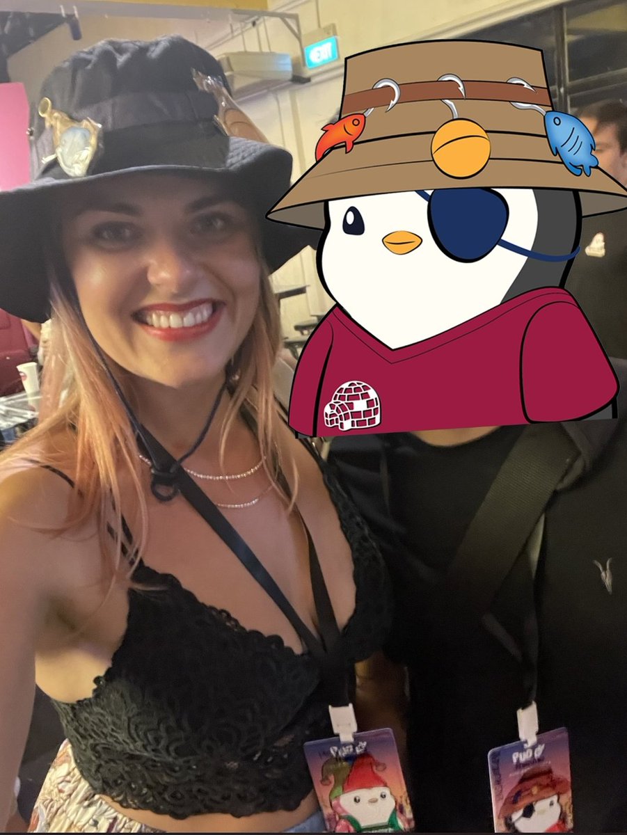 EnsHustler's tweet photo. She looks perfect in a fishing hat!! 😍🎣 
@0xTryhard @0x_ETH_ thanks for sharing your travel stories, enjoy your stay in SG and do share photos of your next adventure!

#Asiahuddle #pudgypenguins https://t.co/lacPcjYmVj