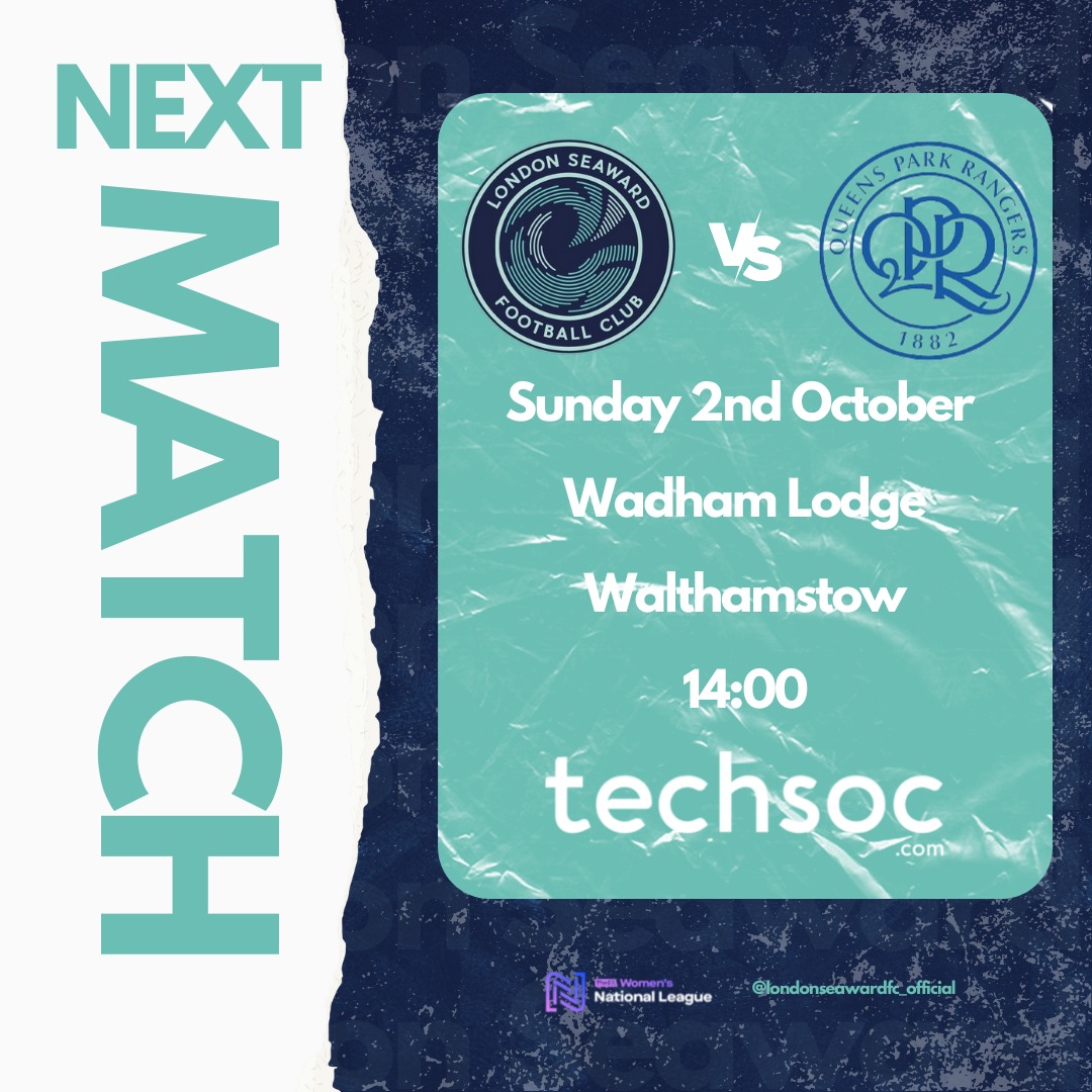 Massive London derby coming this Sunday, at home vs <a href="/QPRWFC/">QPR FC Women</a>!

🆚 <a href="/QPRWFC/">QPR FC Women</a> 
🏟️ Wadham Lodge, Walthamstow, E17 4JP
📅 Sun 2nd Oct
⚽️ 2pm KO
💳 £6/£4/£1/Free (Card Payment only)

⚓️⚓️⚓️⚓️⚓️