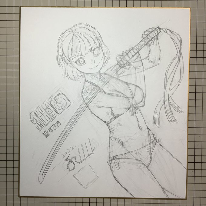 獲物持ってる絵は難しポイントが増える上、アナログだからさらに倍!その分水着で脳内報酬をあげていく。 