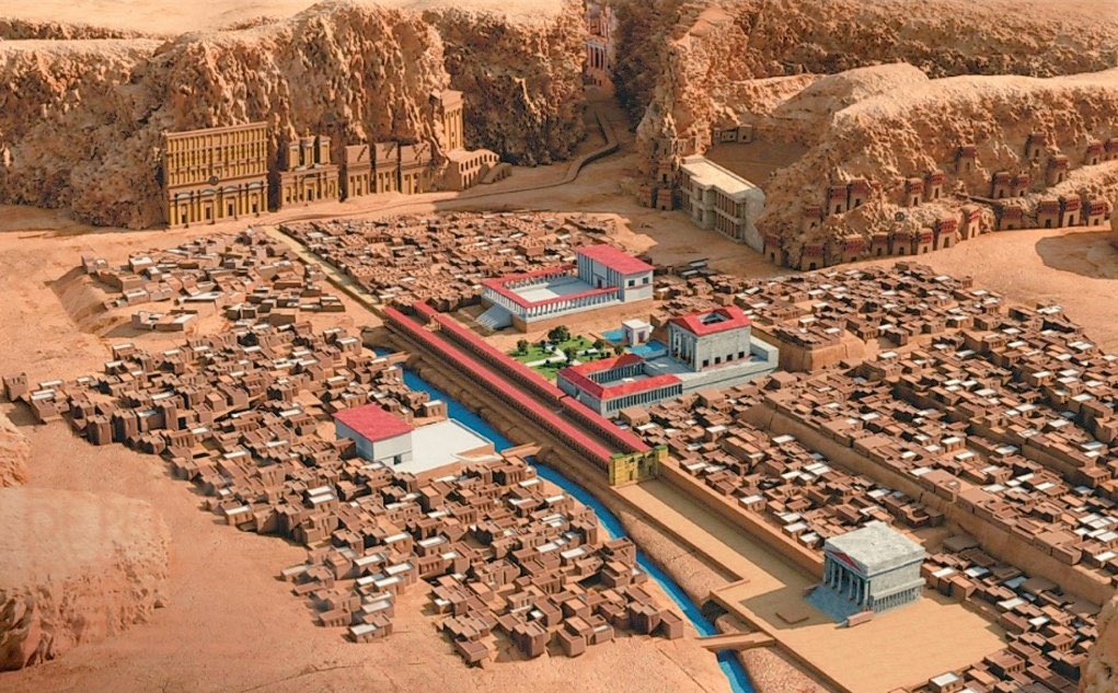 Archeoanthropo's tweet photo. إعادة تشكيل ثلاثي الأبعاد لمدينة البتراء عاصمة الأنباط القديمة بالأردن. https://t.co/vSgkQOszEE