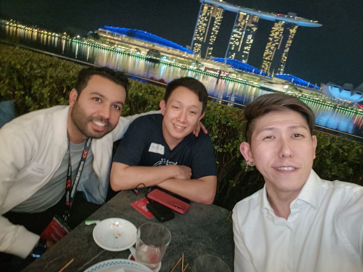 Having an awesome night and learning about our #gamefi projects! With <a href="/0xshas/">0xShark</a> and <a href="/admetaventures/">Apoorv - Building in AI x Commerce</a> <a href="/meta_soccer/">FMEX Football Metaverse</a> <a href="/HungryHamsterC/">Hungry Hamster Club</a> 
Let's #collab not #compete !
#nft #web3sg #web3 #TOKEN2049