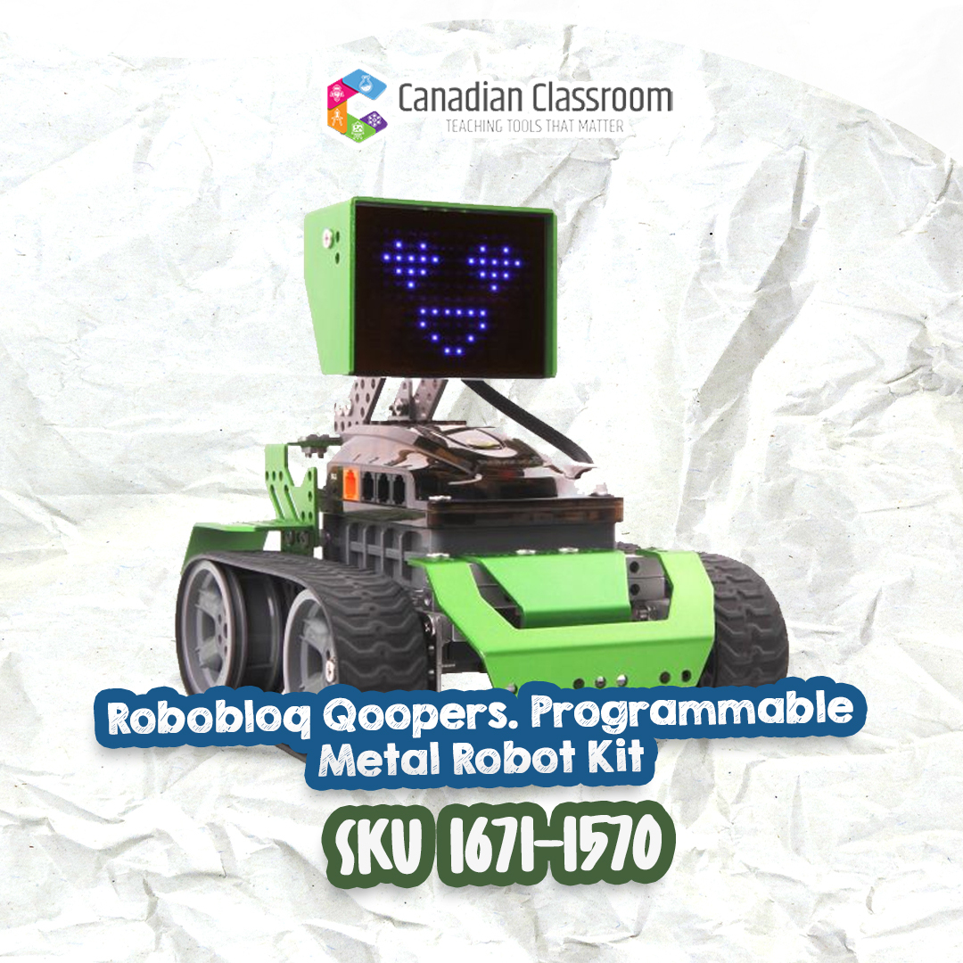 Qoopers is a cool app-enabled edutainment robot. SKU 1671-1570 😮
.
#CanadianClassroom #OnlineShopping #OnlineStore #Sales #Stem #StemEducation #Science #WomenInStem #Robotic #Coding #Programming #edtech #modeling #Canada
