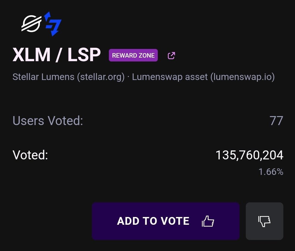 thebu11runner's tweet photo. The $XLM / LSP pool is slowly slipping out of the rewards zone.
If you would like it to stay inside the rewards zone then we must start turning AQUA into ICE and vote for this pair again:
https://t.co/BJbCAe8bg5 $AQUA https://t.co/WJGyAsdA2s