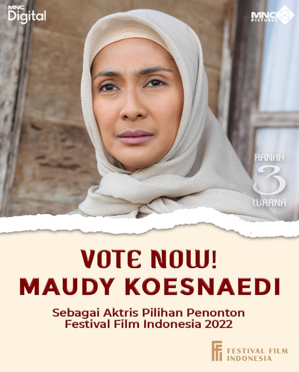 Amel_2908's tweet photo. Liat info ini, langsung gercep buat dukung amak @mpokmod di Film Ranah 3 Warna sebagai aktris pilihan penonton dalam Festival Film Indonesia (FFI) 2022 ❤❤❤ https://t.co/UhOmdDEUq3