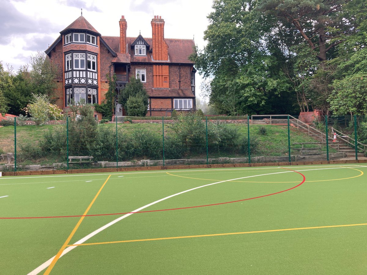 Fieldform2's tweet photo. Last week we were delighted to hand over the fully redeveloped sports pitch at Belmont School in Surrey. The project transformed some tired macadam courts into a facility suitable for several sports including hockey, tennis and netball. https://t.co/w6dcKGcGhL