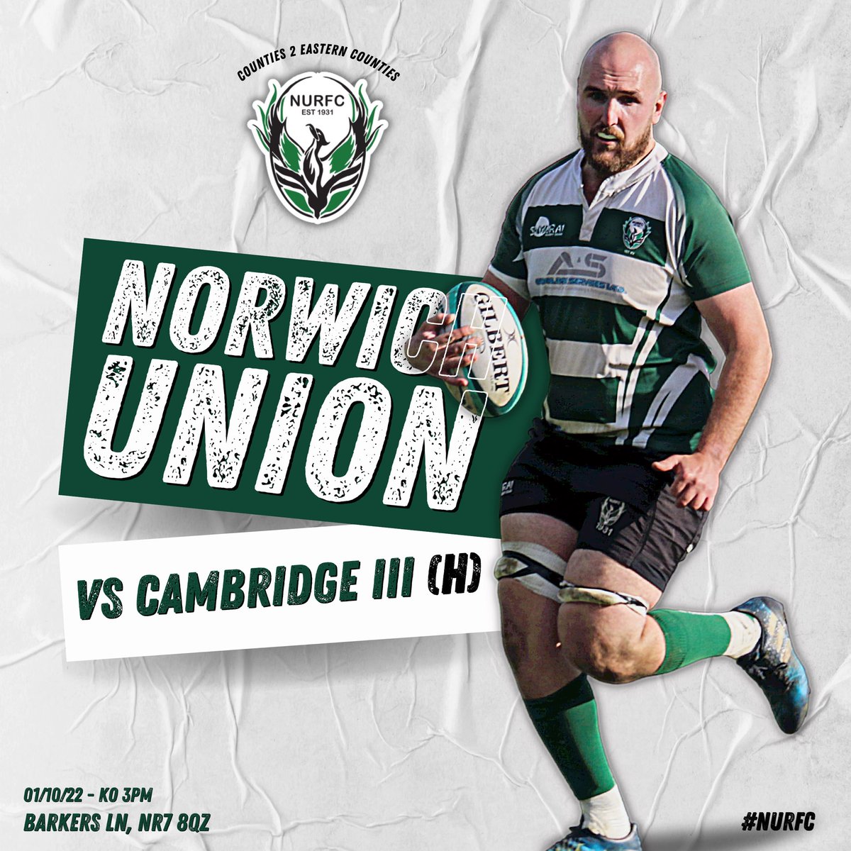 This week sees Norwich Union entertain <a href="/Camrufc3rds/">CRUFC 3RD XV</a> at home, kick off 3pm.

There is a pre-match lunch before the game, so there should be some vocal support for the team, but more is welcome, so get along to Barkers Lane if you can.

#NURFC #Norfolk #Norwich #Rugby