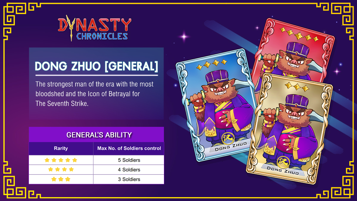 🔎 Get to know "Dong Zhuo" who was transformed into a "Boar" by the time dimension.

#NFTCommmunity  #NFT #NFTProjects #PlayToEarn #NFTGames #BinanceSmartChain #GameFi #cryptocurrency #P2E #threekingdom