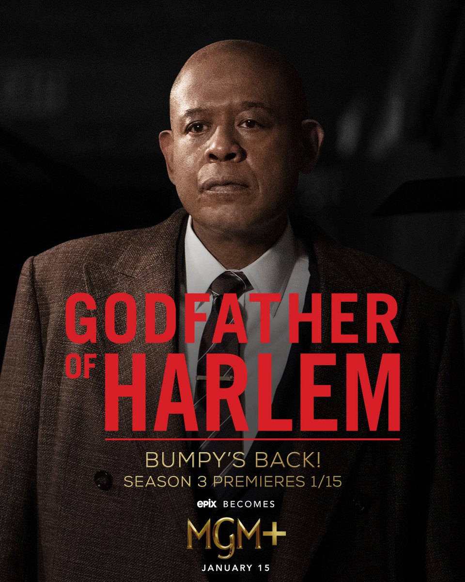 Bumpy is back. #GodfatherOfHarlem will return for a new season 1.15.23 on MGM+ (EPIX is becoming MGM+). #mgmplus