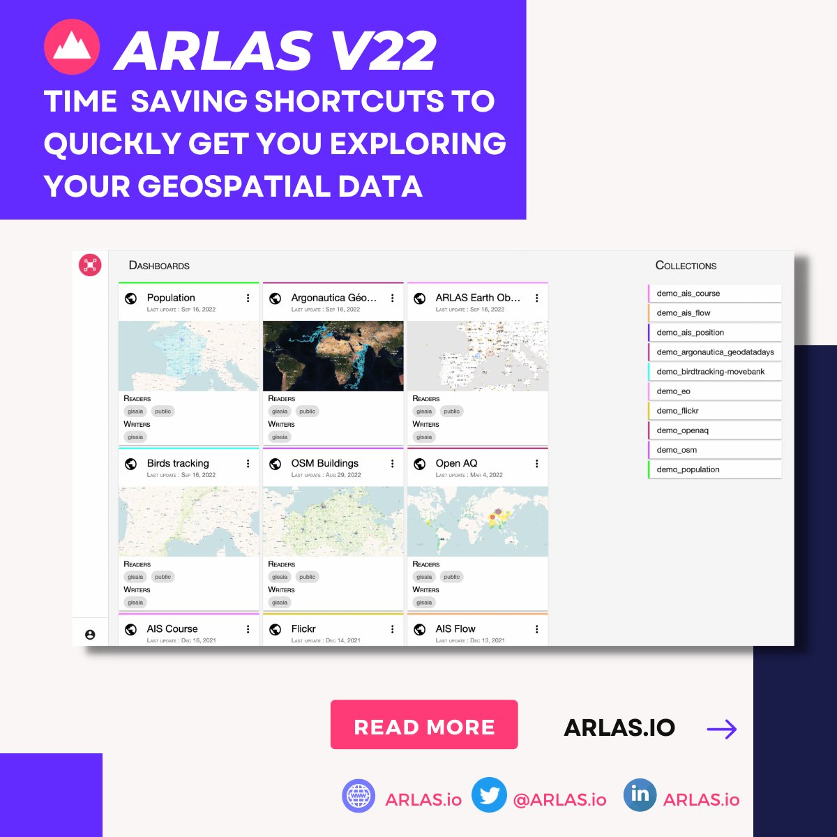 It is not always easy to always remember what is in each set when opening a dashboard hub with multiple projects. In the <a href="/ARLAS_io/">ARLAS</a> v22, we offer you shortcuts to quickly get you exploring your #geospatialdata and save time.

Read more 👉 arlas.io/blog/arlas-v22

#opensource