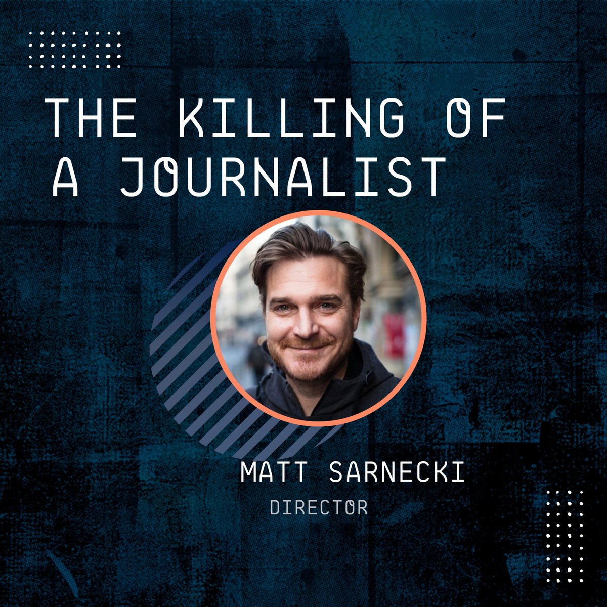 👋 Meet the Makers! Matt Sarnecki will be in attendance at the screening of his film THE KILLING OF A JOURNALIST: bit.ly/3SjNn1z

Matt is a journalist, producer &amp; film director <a href="/OCCRP/">Organized Crime and Corruption Reporting Project</a> and has directed multiple documentaries broadcast throughout Europe &amp; beyond.