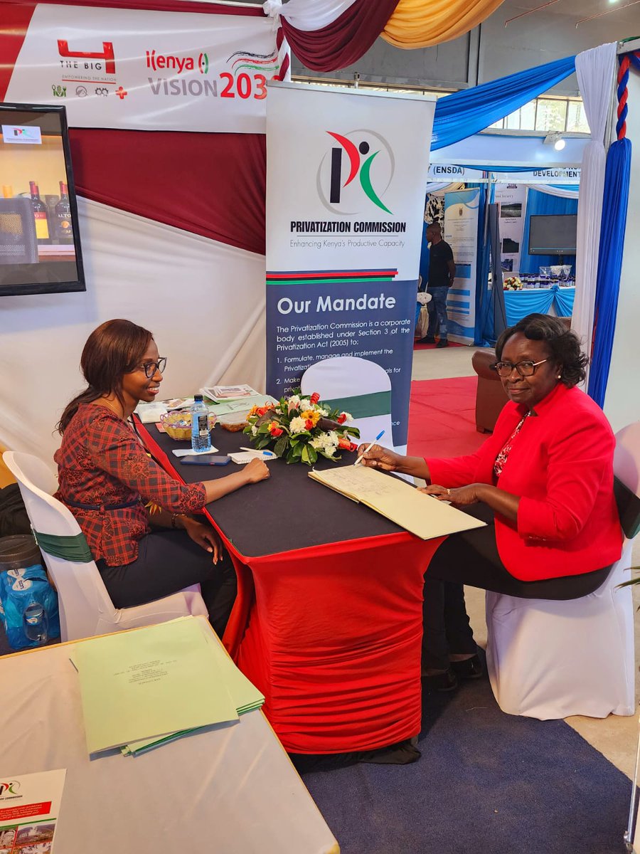 PrivatisationKE's tweet photo. Photo dump from the Nairobi International Trade Fair where #TeamPC was represented by Chairman @FaisalAbass22 Commissioner Celine Orata and the CEO @JosephKoskey7 
Visit us @AgriSocietyOfKe Expo Centre to learn more about the plans we have for Kenya's #Privatization Programme. https://t.co/0x85MGvkfK