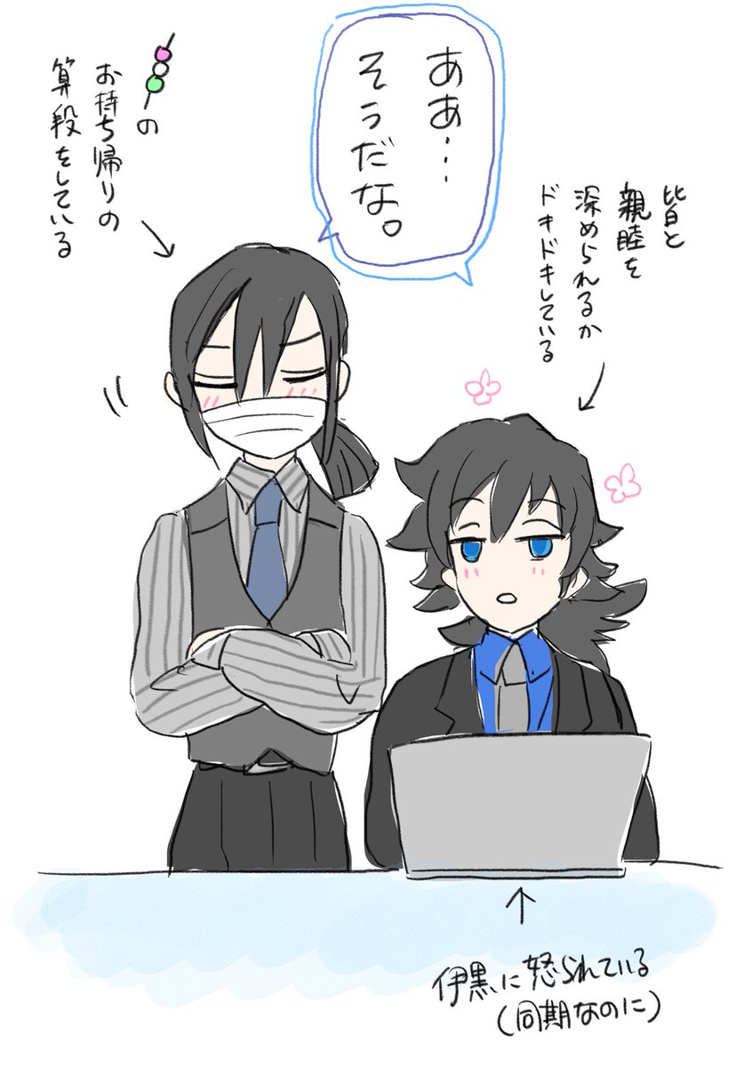 rkgk
🦋と🍡で 同期ちゃんと後輩ちゃんぱろ(+先輩くん×2) 