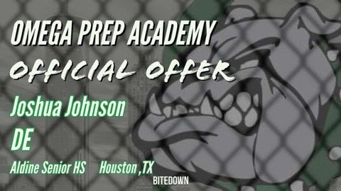 #AGTG I’m blessed to receive my first offer from omega prep academy.<a href="/13OmegaDAWGSdAD/">Chris Wood</a> <a href="/RecruitBulldogs/">Omega Prep Academy</a> #BITEDOWN truly a blessing.💙<a href="/CoachVillas3nor/">Ernesto Villasenor</a> <a href="/CoachOjeda/">Coach Ojeda</a> <a href="/AldineMustangs/">Aldine Mustangs Football</a> #BLUEBLOODS
