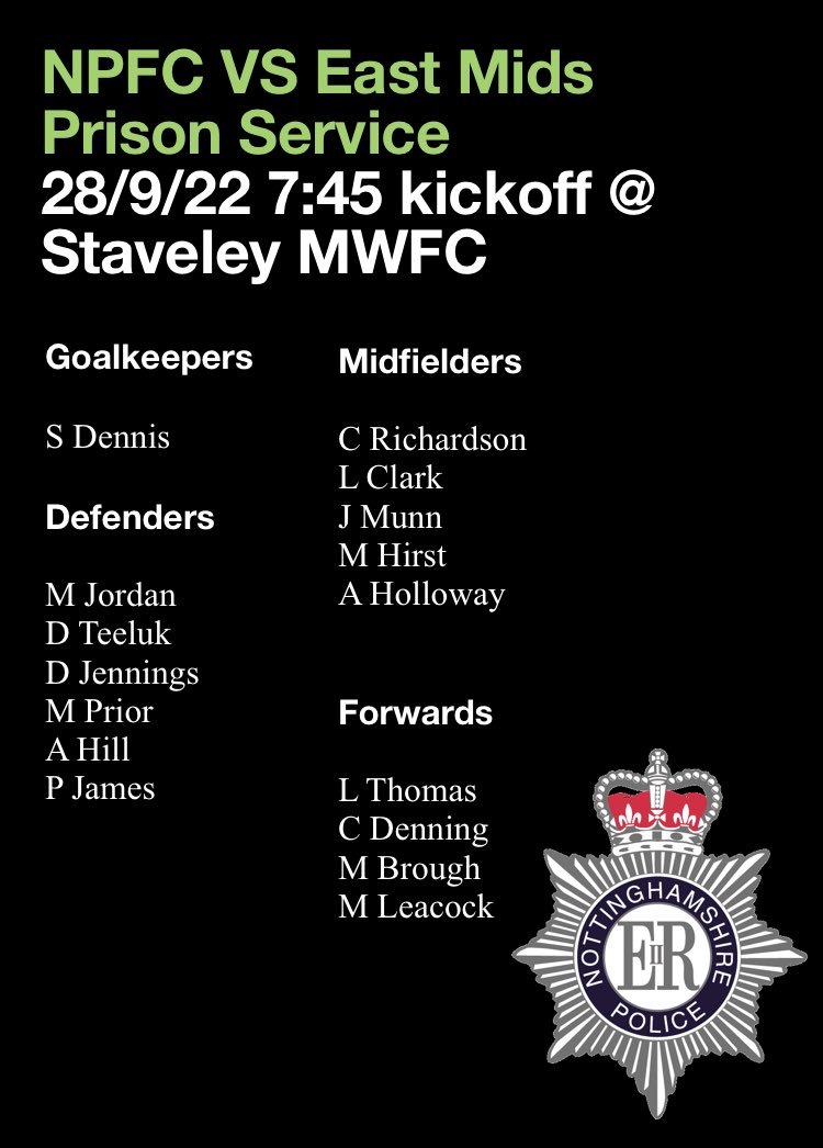 Notts Police Football Club tweet media