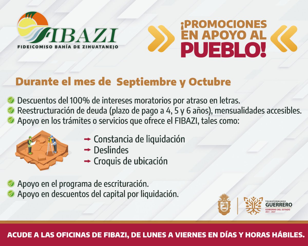 FIBAZI's tweet photo. ¡Aprovecha los descuentos y regulariza tu situación! https://t.co/L5druesnbI