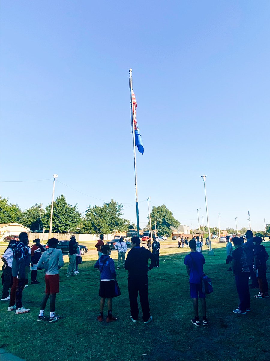 Jefferson Middle School up and at em’ bright and early for SYATP Day.  JMS Football leading the way this morning. Nothing better than seeing the students pray for their campus. The kids are READY for Campus Life &amp; so are we! ⚡️ #yfc #campuslife #syatp #yfcsokc