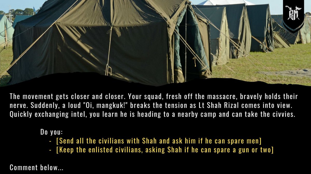 [Heads or Tails - Act 1, Chapter 1, Part 12]

Well done, adventurers. You held your nerve, avoiding shooting your allies. Now, how can you benefit from this good fortune?

Switch on🔔to see your actions play out. 

#PoMHeadsOrTails #WeAreTheProtectors #NFTProject #NFTStorytelling